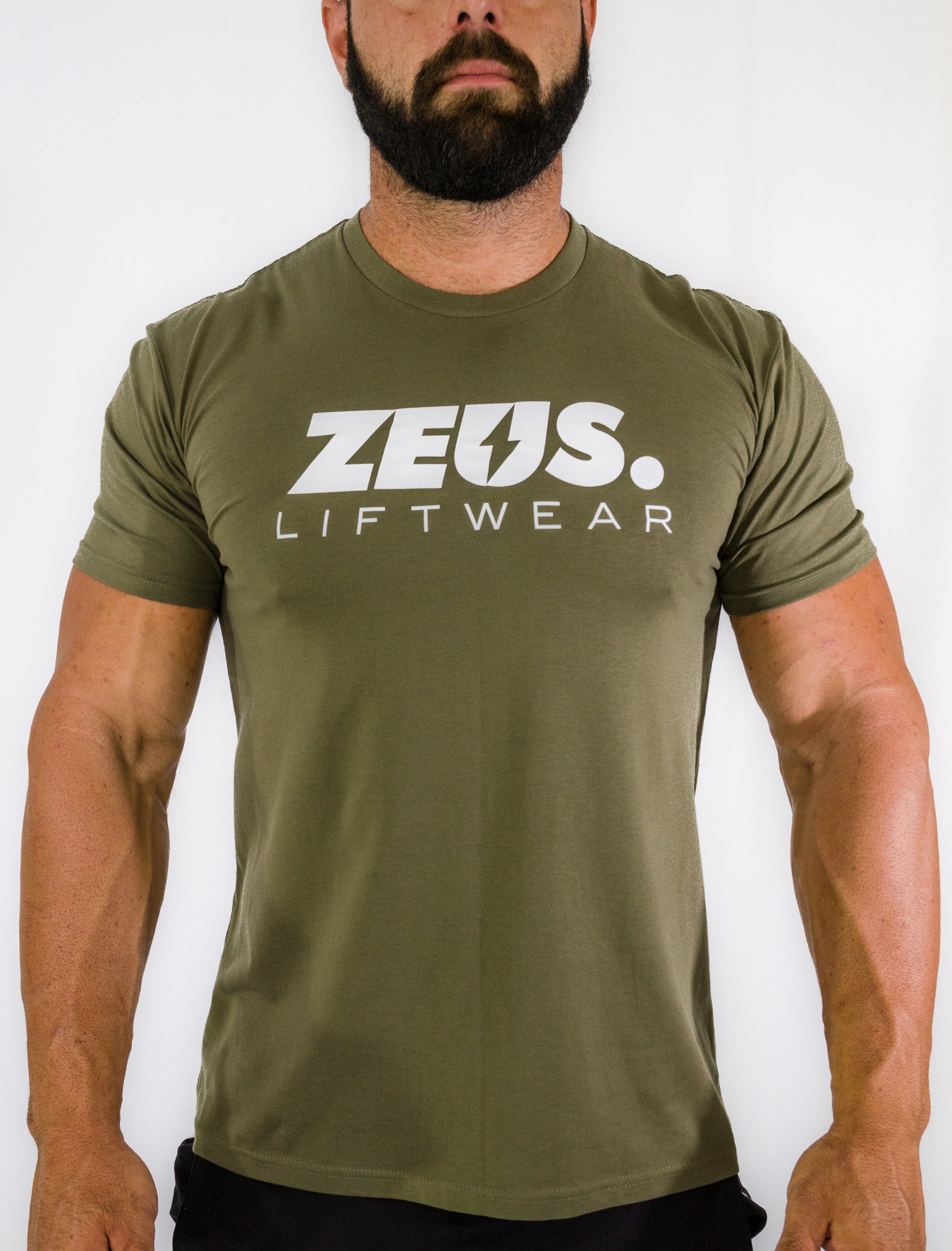 Zeus T-Shirt (Army/White)