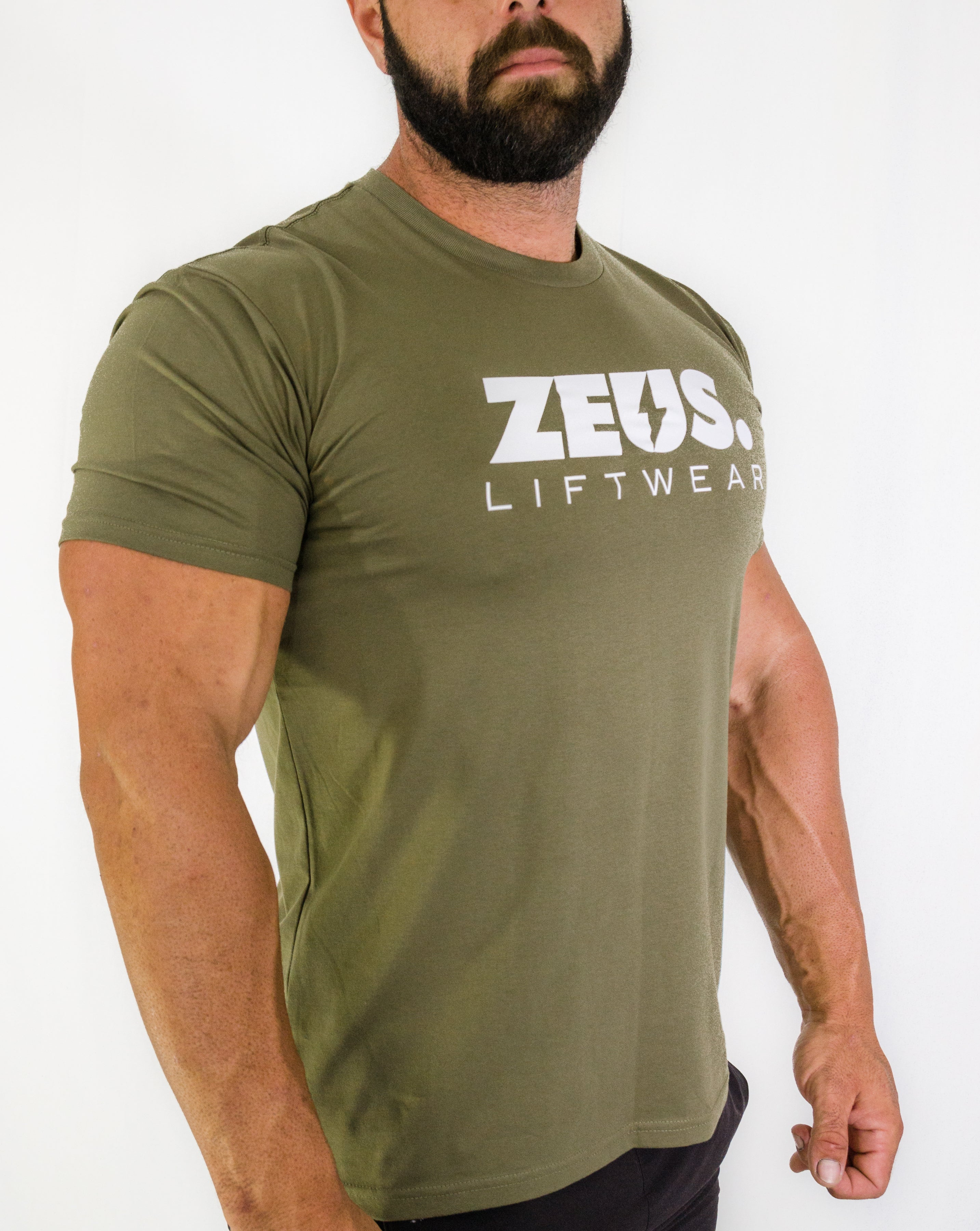 Zeus T-Shirt (Army/White)