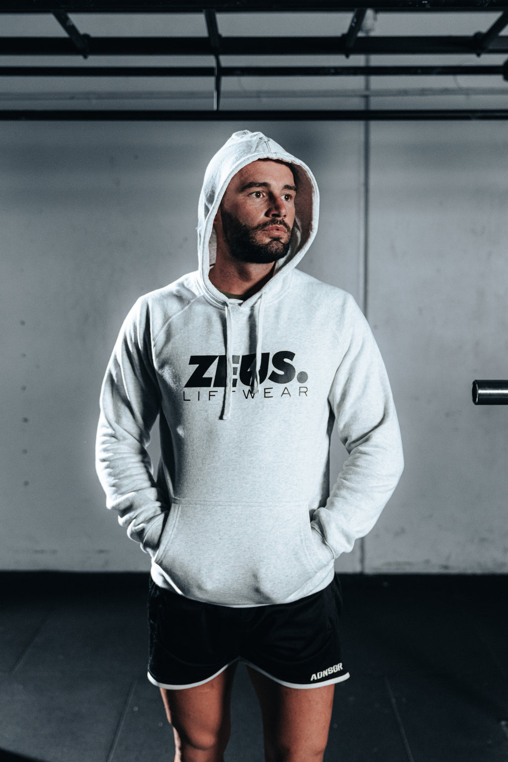 Zeus Hoodie (White Marle)