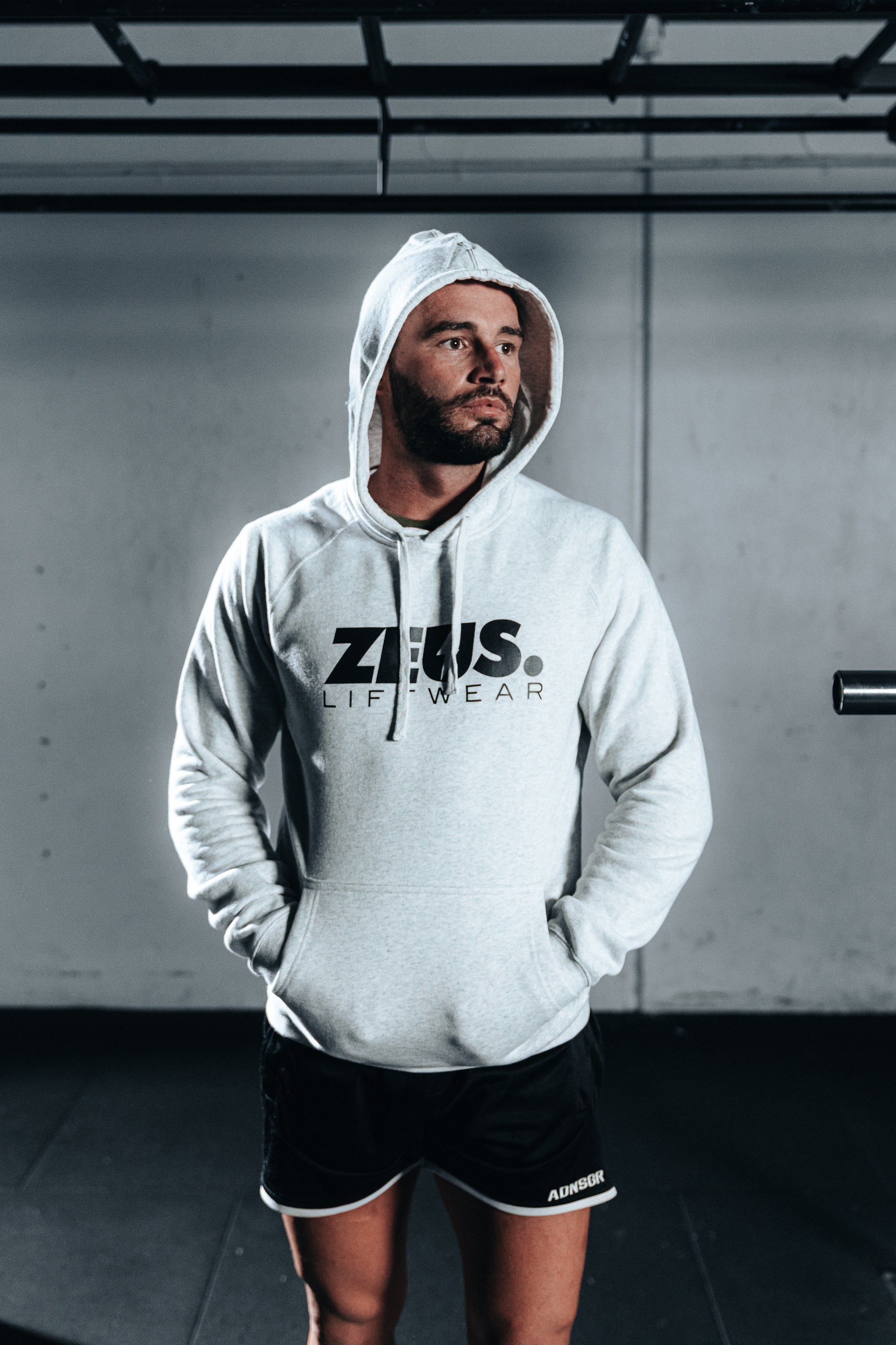Zeus Hoodie (White Marle)
